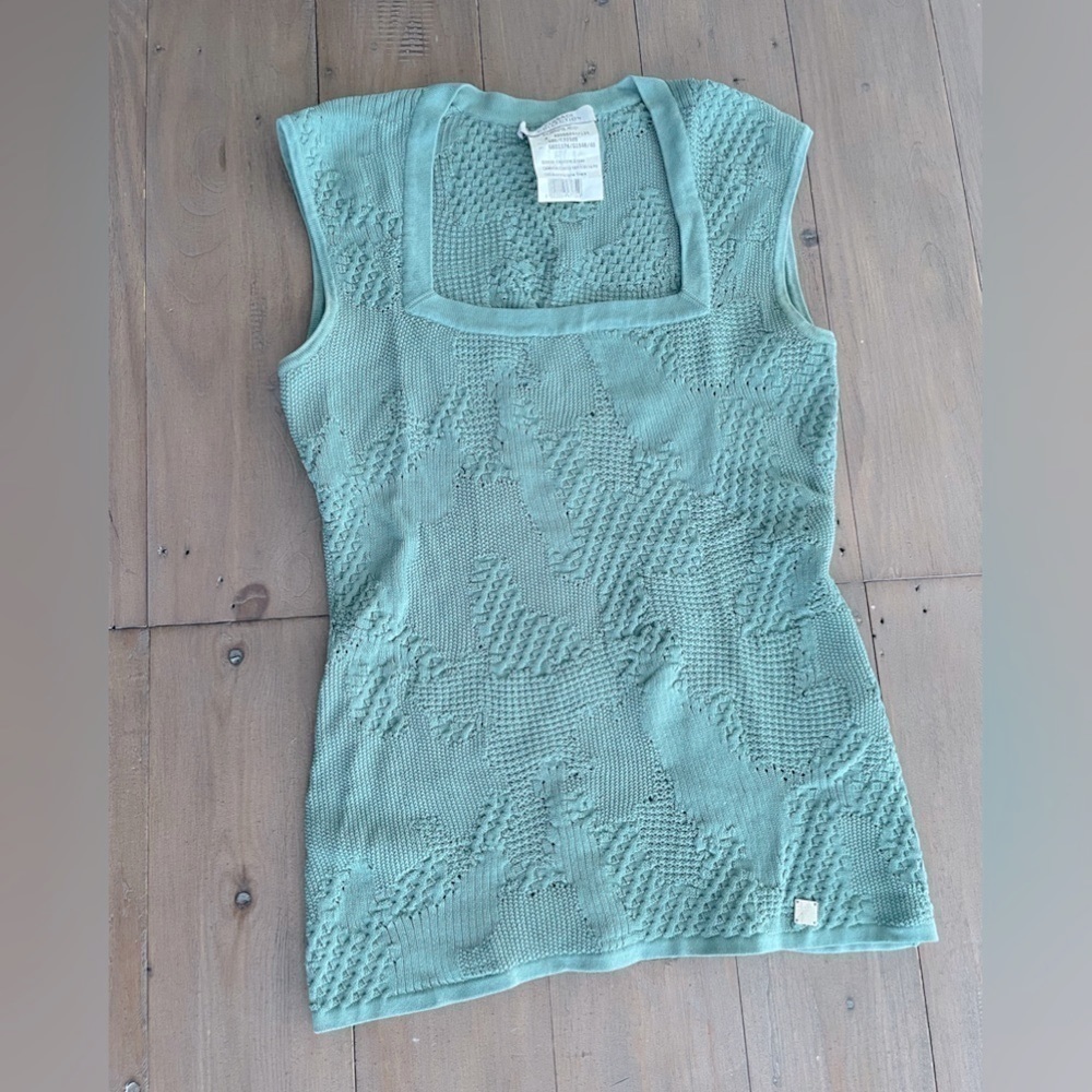 Versace collection knit top with silver Medusa